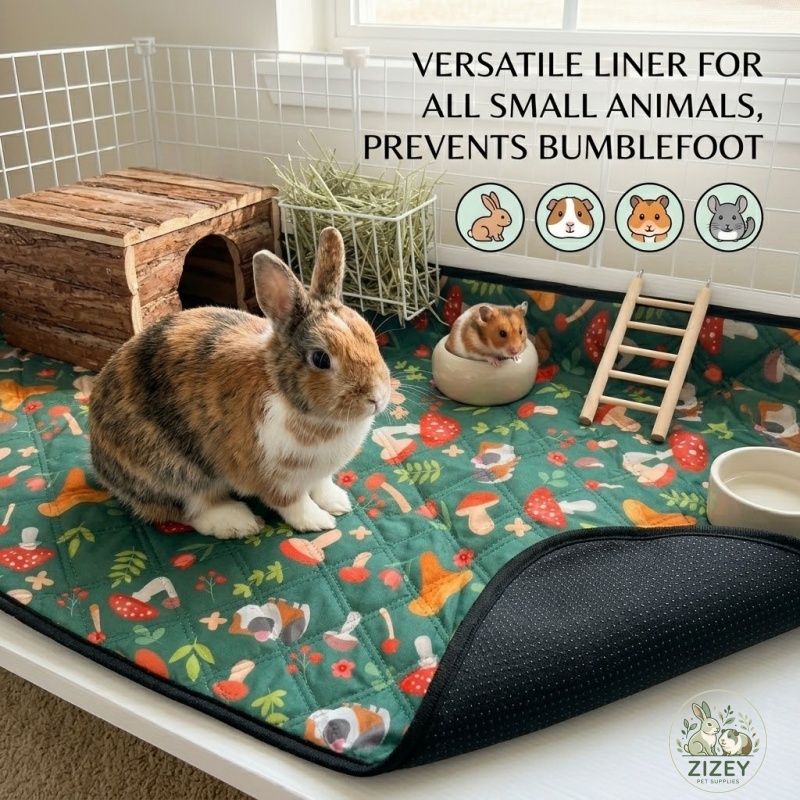 Hedgehog Bedding Liner - Alfombrilla lavable para hámster, almohadilla absorbente