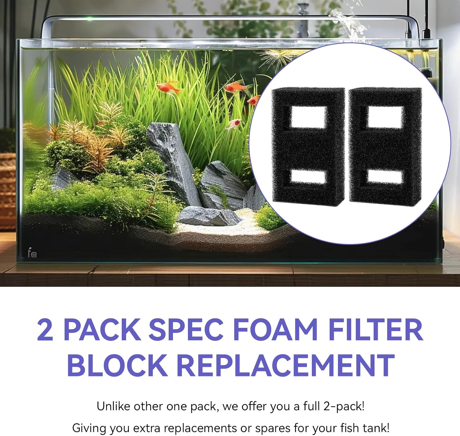 Fluval Aquarium Spec - Bloque de Filtro de Espuma Compatible